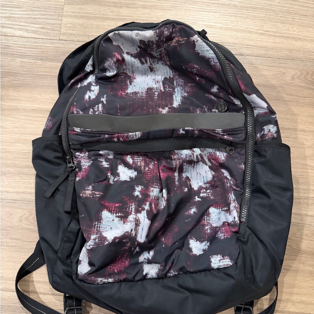 Lululemon Black and Red Backpack